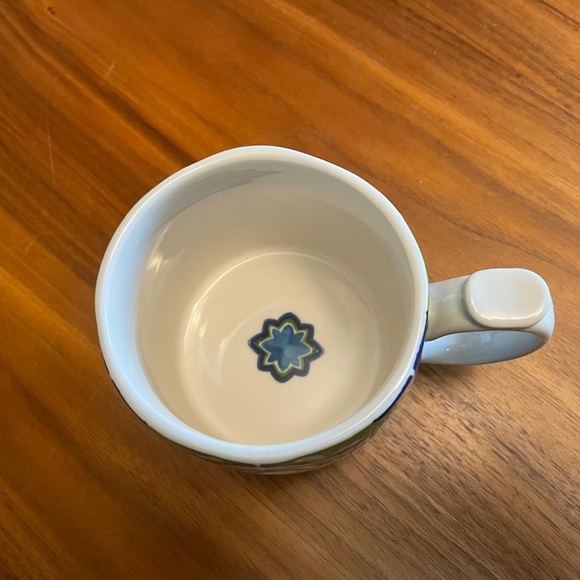 Anthropologie Festive Bistro Tile Monogram Letter ‘O’ Mug NEW - Picture 3 of 6